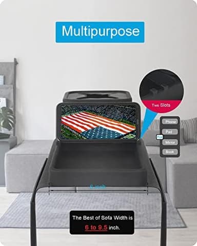 Silicone Couch Cup Holder, VIENFUT Anti-Spill Anti-Slip Sofa Armrest Tray BPA-Free, Dirt-Resistant Silicone Couch Arm Tray for Remote, Snacks, Cellphone and iPad, Gift for Family, Friend (Black - Image 5