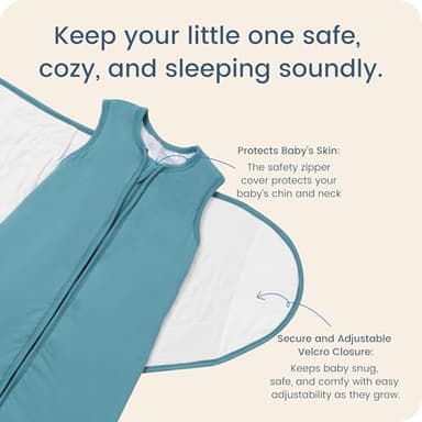 TOTBASIC Baby Swaddle Blanket 3-6 Months, 1.0 TOG 3-Way Adjustable Baby Sleep Sack, Oat - Image 4