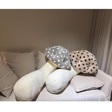 Hofun4U Mushroom Plush Pillow - 51 inch Mushroom Shaped Stuffed Long Pillow - Mushroom Stuffed Pillow - Christmas Birthday Sofa Home Decoration (Brown) - Image 8