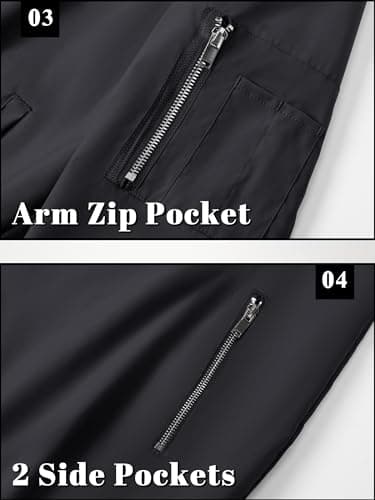 TACVASEN Jackets for Men Black Jacket Casual Mens Jackets Casual Stylish Lightweight Mens Windbreaker Jackets Lightweight Track Jacket Men's Jacket - Image 6