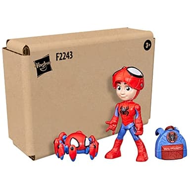 Spidey and His Amazing Friends Hero Reveal 2-Pack, 4-Inch Marvel Action Figures Mask-Flip Feature, Spidey and Trace-E, 3+ Years - Image 3