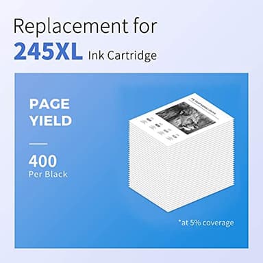 245XL Ink Cartridges Replacement for Canon 245XL Black Ink Cartridges 245 XL 245XL PG-245XL High Yield Compatible with Pixma TR4520 MG2522 MX492 MX490 TR4500 Printer 245XL Black Ink - Image 3