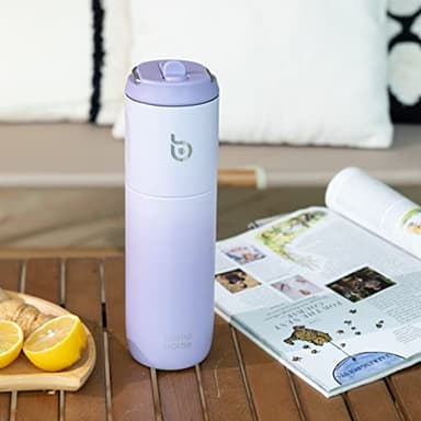 BOTTLE BOTTLE Insulated Water Bottle 24oz with Straw Lid and Handle for Sports Travel Gym Stainless Steel Water Bottles Double-Wall Vacuum Metal Leak Proof BPA-Free (purple gradient) - Image 7