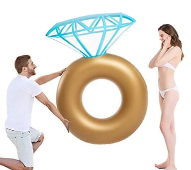 Jasonwell Inflatable Diamond Ring Pool Float - Engagement Ring Bachelorette Party Float Stagette Decorations Swimming Tube Floaty Outdoor Water Lounge Floats for Adults - Image 5