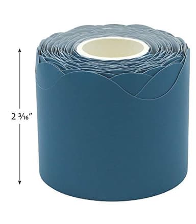 Teacher Created Resources Slate Blue Scalloped Rolled Border Trim, 50 Feet - Image 6