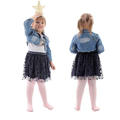 EPEIUS Baby Tights Toddler & Little Girls Cable Knit Tights Solid Cotton Stockings Seamless Footed Leggings Pantyhose Baby Clothes Dress Tights 6-8 Years,3 Pack,Black/White/Pink - Image 7