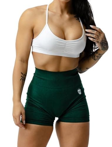 Gymreapers Seamless Shorts Infinity High Waist Biker Workout Scrunch Shorts for Women Athletic Gym Running Pilates Yoga Sport Short (Reef) - Image 3