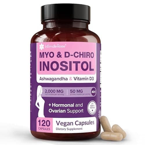 Intimate Rose Myo-Inositol & D-Chiro Inositol Supplement for Women - Hormone Balance & Ovarian Support for Women - Ideal 40:1 Ratio, Vitamin D3 + Ashwagandha - Image 1
