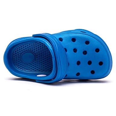 HOBIBEAR Boys and Girls Classic Graphic Kids Garden Clogs Slip on Water Shoes (Blue-Size 5 Big Kid) - Image 5