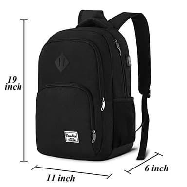YAMTION Backpack for Men and Women,School Backpack for Teenager,15.6 inch Laptop Bookbag with USB Charging port for Business Work College Travel Trip - Image 7