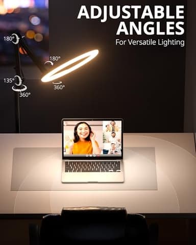 UBeesize Pro LED Ring Light Tripod with Phone Holder & Casters, Adjustable Overhead Phone/Camera Mount for iPhone, Video Recording, Live Streaming, Cooking (Mobile Stand with Light & Tripod) - Image 4