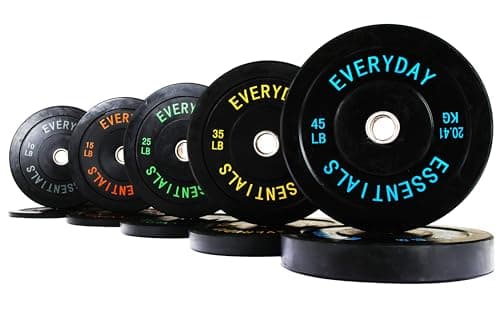 Fitvids 2" Olympic Bumper Weight Plates Set for Strength Training & Weightlifting, 260LB Set (10LB, 15LB, 25LB, 35LB, 45LB), Multiple Packages - Image 1