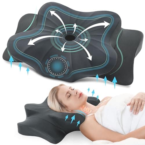 DONAMA Cervical Pillow for Neck and Shoulder,Contour Memory Foam Pillow,Ergonomic Neck Support Pillow for Side Back Stomach Sleepers with Pillowcase - Image 1