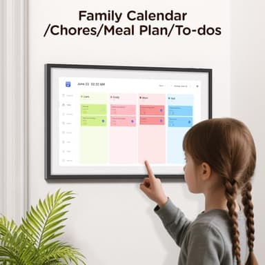10.1 inch Digital Calendar,Electronic Desktop calendar, Full HD 1920 * 1080P IPS Touchscreen Display for Family Meal Planner Support - Streamline Household Organization - Image 3