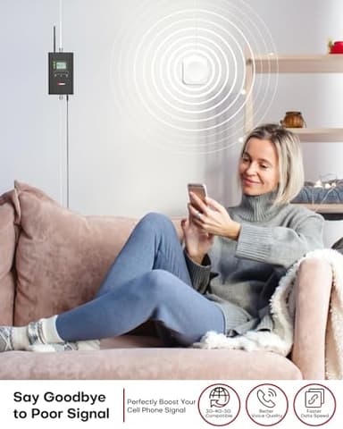 Hiboost Cell Phone Signal Booster for Home and Office, 4,000 sq ft, Boost 5G 4G LTE Data for Verizon AT&T and All U.S. Carriers, FCC Approved - Image 2