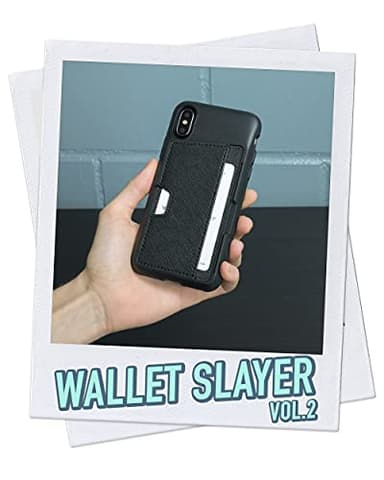 Smartish iPhone Xs Max Wallet Case - Wallet Slayer Vol. 2 [Slim Protective Kickstand] Credit Card Holder for Apple iPhone 10S Max (Silk) - Black Tie Affair - Image 2