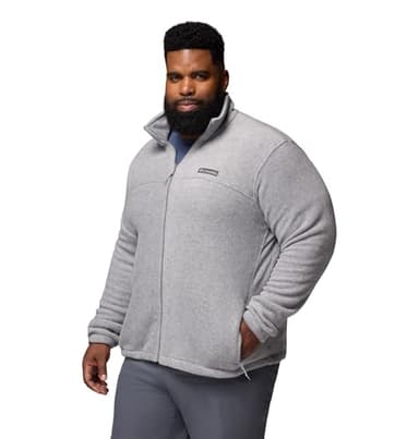 Columbia Men's Steens Mountain 2.0 Full Zip Fleece Jacket, Light Grey Heather, Medium - Image 3