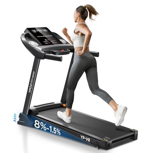 Treadmills for Home Use, Walking Pad Treadmill with Incline, Auto Foldable Treadmills for Home, 8.0 MPH Running Treadmill with Bluetooth Enabled, 300 lbs User Capacity - Image 1