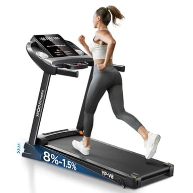 Treadmills for Home Use, Walking Pad Treadmill with Incline, Auto Foldable Treadmills for Home, 8.0 MPH Running Treadmill with Bluetooth Enabled, 300 lbs User Capacity - Image 1