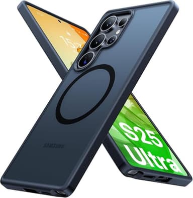 TORRAS Magnetic Shockproof for Samsung Galaxy S25 Ultra Case, Fit for MagSafe, 4X Military Grade Protection, Translucent Slim Case for Samsung S25 Ultra Case Anti-Fingerprint Anti-Scratch, Black - Image 1