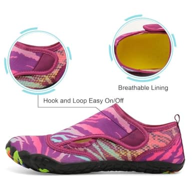 Womens and Mens Water Shoes Breathable Quick Dry Swim Pool Shoes Thicken Soles Barefoot Aqua Shoes for Beach Diving Hiking Water Sports 6.5 Women/4.5 Men - Image 3
