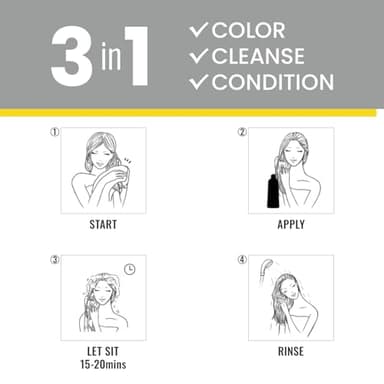 KINGMING Dark Brown 3 in 1 Hair Dye Shampoo for Gray Coverage, Herbal Ingredients for Men and Women, 500ml (Dark Brown) - Image 6