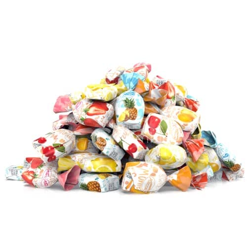 Assorted Fruit Hard Candy Individually Wrapped by Cambie, 2 lbs of Fruit Candy with a Deliciously Sweet Hard Exterior with a Soft, Decadent Filled Center - Image 1