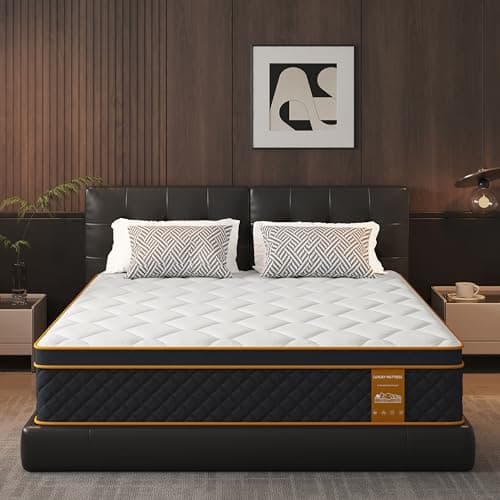Qabefy Queen Mattress, 12 Inch Memory Foam Hybrid Mattress in a Box, Medium Firm and Individually Pocket Springs - Pressure Relief, CertiPUR-US Certified, Motion Isolation - Image 1