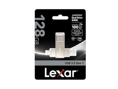 Lexar D40E 128GB Dual USB 3.2 Gen 1 Type-C Jump Drive, USB-C Flash Metal Housing Swivel Design Thumb Drive - Image 9