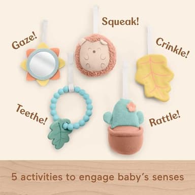 Fisher-Price Wood Baby Playmat Lay & Play Deluxe Activity Gym with Wooden Frame & Tummy Time Sensory Toys for Newborns 0+ Months (Amazon Exclusive) - Image 6