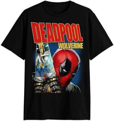 Marvel Deadpool Wolverine Magazine Front Back T-Shirt - Image 4
