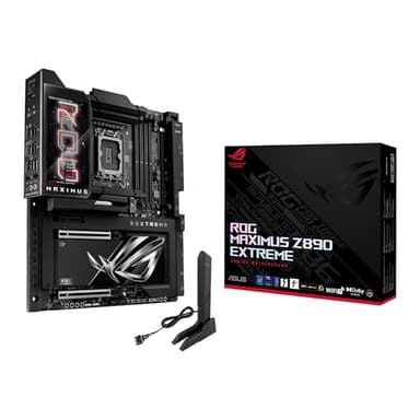 ASUS ROG MAXIMUS Z890 EXTREME Intel® Z890 LGA 1851 E-ATX motherboard, Advanced AI PC-ready, 24+2+1+2 stages, DDR5, WiFi7, 2.5G/10G LAN, PCIe® 5.0 M.2, Thunderbolt™ 5, USB Type-C®, AI OC, 5” LCD Screen - Image 1