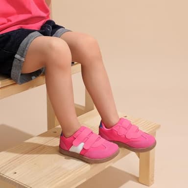 STQ KIDS Toddler Wide Toe Box Shoes:Girls Barefoot Shoe Kids Walking Shoes Girls Sneakers Non-Slip Zero Drop Toddler First Walking Shoe Comfortable Hot Pink Infant 4 - Image 9