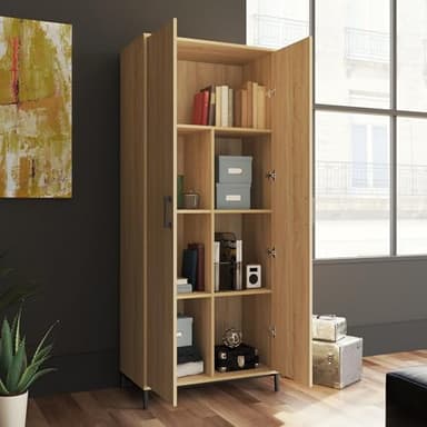 Sauder North Avenue 2-Door Storage Cabinet, Charter Oak Finish - Image 4