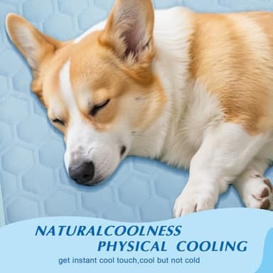 Upgraded Self-Cooling Mat for Dogs & Cats - Thicken Washable, Non-Toxic, Foldable & Non-Slip Dog Cooling mat Pet Cooling Pad for Indoor, Outdoor, Car Kids and Adults Use- Perfect for Summer - Image 4