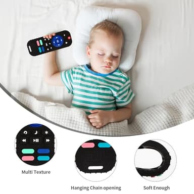 Hooku 2 Pack Silicone Teething Toys for Babies 0-6 Months, Teethers for Babies 6-12 Months, Remote Teether for Baby, Sensory Toys for Babies, Baby Chew Toys KLW8808 - Image 5