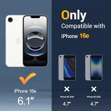 Temdan for iPhone 16e Case[Compatible with MagSafe] [Military-Grade Drop Protection] [Anti-Fingerprint] [Anti-Scratch] Slim Silky-Soft Touch Translucent Matte Sleeve Case 6.1 inch, Blue - Image 2