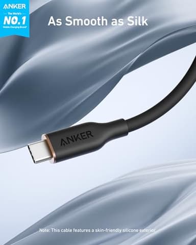 Anker USB C Cable, 240W Type C Flow Cord, Fast Charging for iPhone 17 Series, MacBook Pro 2020, and More (USB 2.0, 3FT, Black) - Image 2