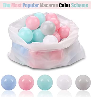 LANGXUN 50 100 200 Balls Soft Plastic Ball Pit Balls for Kids, Gift for Baby Toddler Birthday Christmas, Ball Pit Play Tent, Baby Kiddie Pool Water Toys, Party Decoration - Image 2