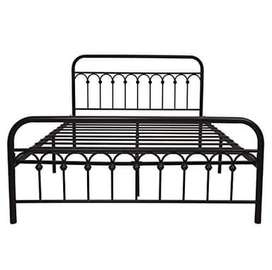TUSEER Metal Bed Frame Queen Size with Vintage Headboard and Footboard Platform Base Wrought Iron Bed Frame (Queen,Black) - Image 8