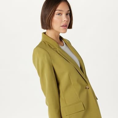 The Drop Women's Blake Long Blazer, Olive Oil XXL, Plus Size - Image 3