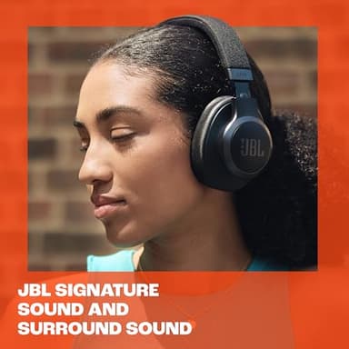 JBL Live 770NC - Wireless Over-Ear Headphones with True Adaptive Noise Cancelling with Smart Ambient, Up to 65 Hours of Battery Life, Comfort-fit Fabric Headband & Carrying Pouch (White) - Image 5