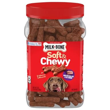 Milk-Bone Soft & Chewy Dog Treats, Beef & Filet Mignon Recipe, 25 Ounce - Image 1