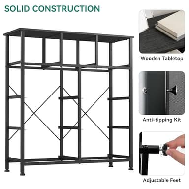YITAHOME Dresser with 9 Drawers - Fabric Storage Tower, Organizer Unit for Living Room, Hallway - Sturdy Steel Frame, Wooden Top & Easy Pull Fabric Bins - Image 7