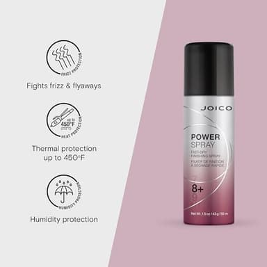 Joico Power Spray Fast-Dry Finishing Spray | For Most Hair Types | Protect Against Heat & Humidity | Protect Against Pollution & Harmful UV | Paraben & Sulfate Free | 72 Hour Hold | 1.5 Fl Oz - Image 3