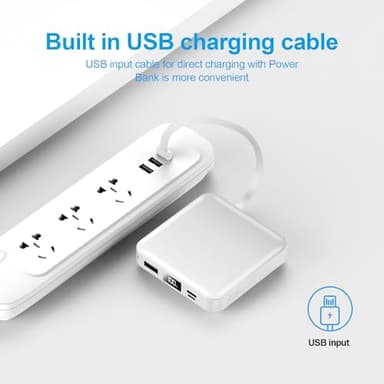 ummz Portable Charger with Built-in Cable,12000mAh 22.5W Fast Charging Small Power Bank,USB C Input/Output with Smart LED Display,External Battery Pack for iPhone,Tablet,Samsung - Image 6