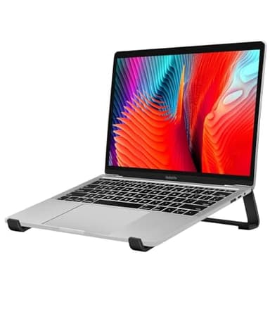 Thibault Aluminum Laptop Stand for Desk - Cooling Ergonomic Design - Fits MacBook Air Pro/DELL/HP/Lenovo/ThinkPad/Alienware - 13/14/15.6/16 -Easy Assembly- Ventilated Laptop Stand for Optimal Airflow - Image 1