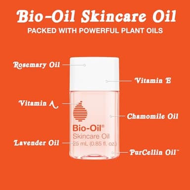 Bio-Oil Skincare Body Oil Serum for Scars and Stretch Marks, Face and Body Moisturizer with Vitamin E & A for Sensitive Dry Skin, Dermatologist Recommended, Travel Size, .85 oz, Pack of 3 - Image 6