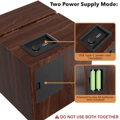Racokky Automatic Single Watch Winder Box for Rolex and Other Watches, Ultra Quiet Japanese Motor, Self Winding Rotating Wooden Watch Case, Battery or Type-C Powered, Premium Watch Box for Men and Women - Image 7