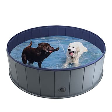 Niubya Foldable Dog Pool, Collapsible Hard Plastic Dog Swimming Pool, Portable Bath Tub for Pets Dogs and Cats, Pet Wading Pool for Indoor and Outdoor, 48 x 12 Inches - Image 9